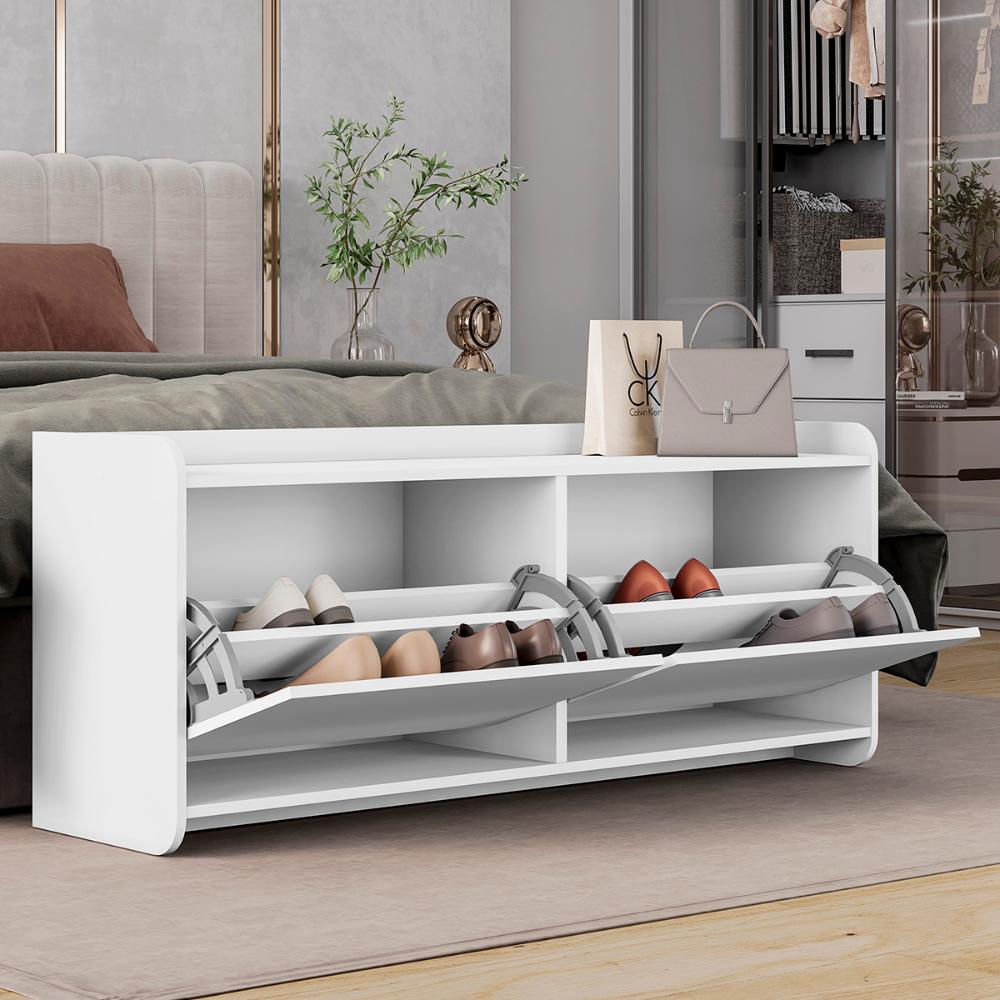 Sapateira Banco Dalia Quarto com 2 Porta Basculante Branco