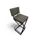 Banqueta Alta Industrial Cozinha Bar Balcão Bistro Zenite com Encosto Cinza Metalon Preto. 75cm