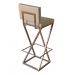 Banqueta Alta Industrial Cozinha Bar Balcão Bistro Zenite com Encosto Metalon Cobre 75cm