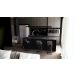 Banqueta Alta Industrial Cozinha Bar Balcão Bistro Zenite com Encosto Preto Metalon Preto. 75cm