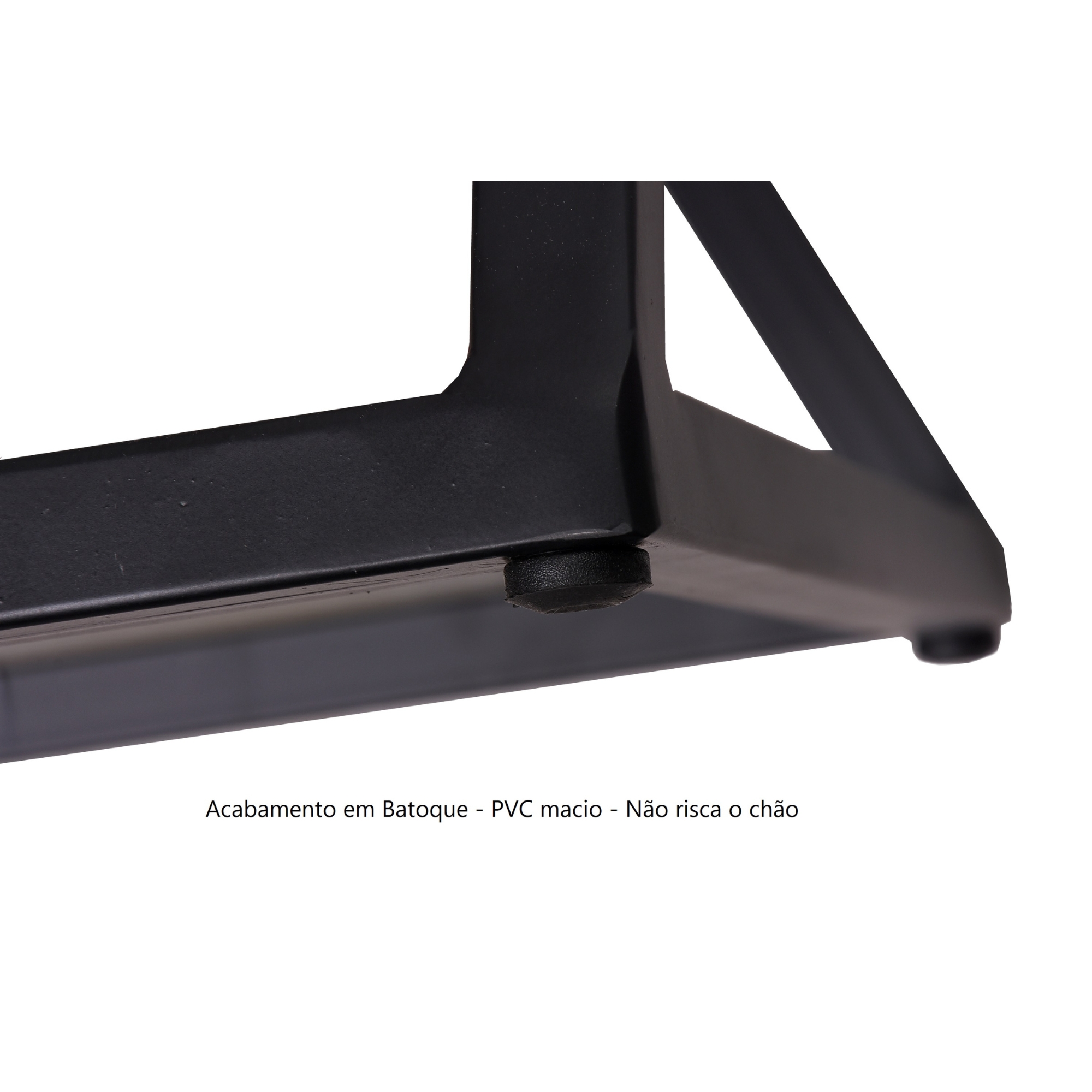 Banquinho Industrial Zênite Estofado - Preto - 47cm (Cozinha Bar Bistro)