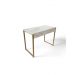 Mesa Escrivaninha Industrial Home Office Metalon Dourado