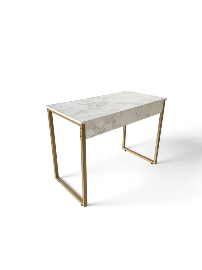 Mesa Escrivaninha Industrial Home Office Metalon Dourado