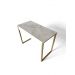 Mesa Escrivaninha Industrial Home Office Metalon Dourado