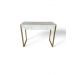 Mesa Escrivaninha Industrial Home Office Metalon Dourado