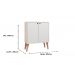 Aparador Buffet 2 Portas Equador Castani com Branco Casa Mobilia