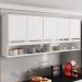 Armário Aéreo De Cozinha Multiuso 5 Portas Branco Casa Mobilia