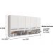 Armário Aéreo De Cozinha Multiuso 5 Portas Branco Casa Mobilia