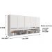 Armário Aéreo De Cozinha Multiuso 5 Portas Branco Casa Mobilia