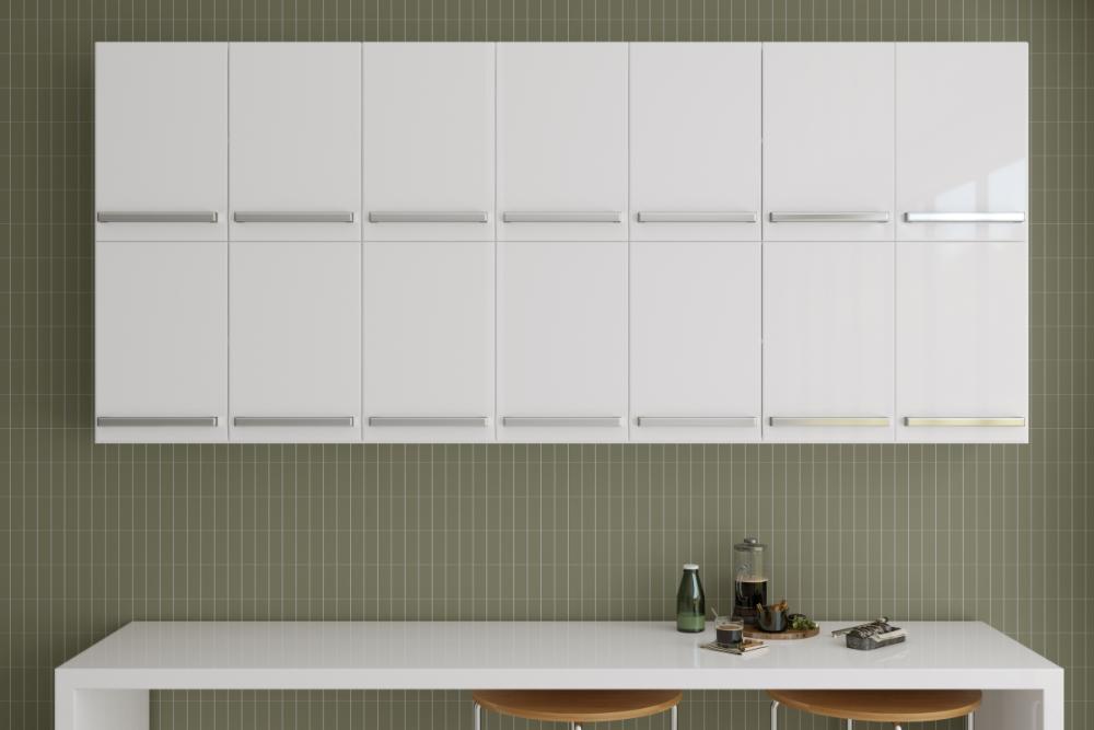Armário Duplo Aéreo Com 14 Portas Alemanha Branco Casa Mobilia