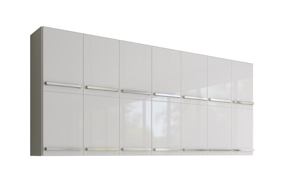 Armário Duplo Aéreo Com 14 Portas Alemanha Branco Casa Mobilia