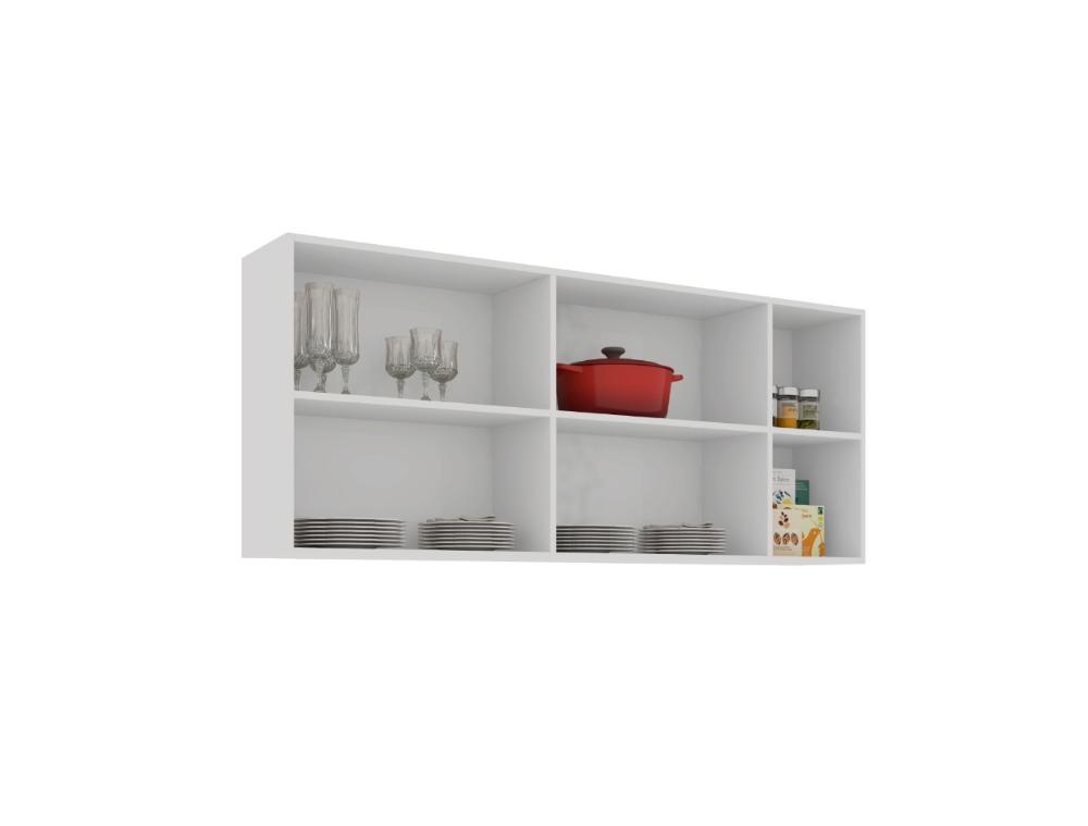Armario Suspenso 5 Portas Branco Santorini Casa Mobilia