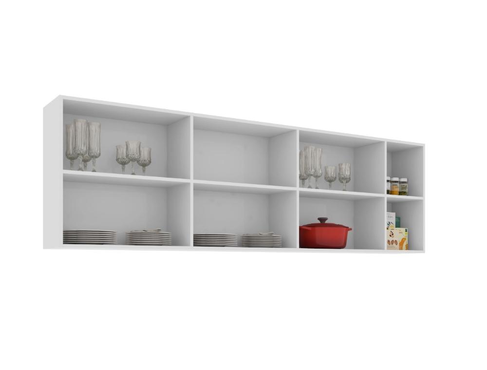 Armario Suspenso 7 Portas Branco Bangladesh Casa Mobilia
