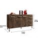 Cozinha Compacta Armário 5 Portas E Balcão Pia 1,5M Castanho