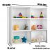 Estante Infantil Branca para Quarto do Bebê Marrocos 06 Nichos Casa Mobilia