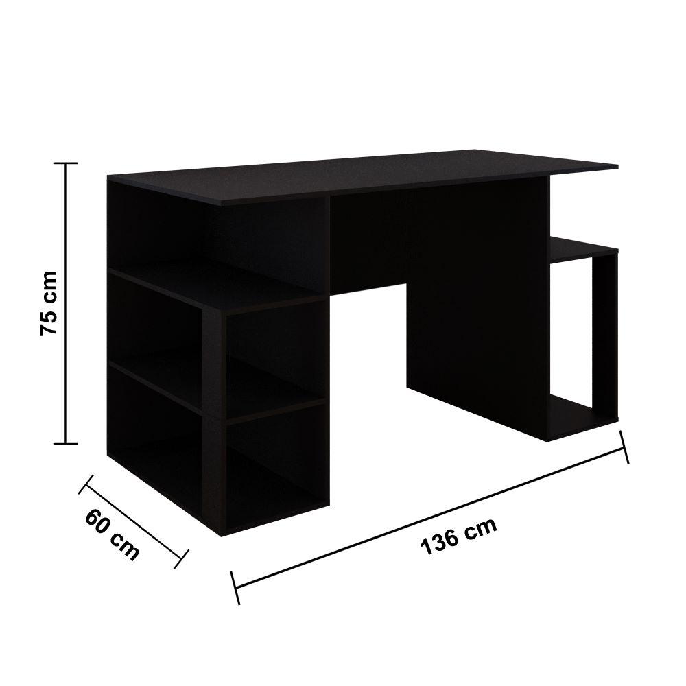 Mesa  Gamer Para Computador   Somália Preto Casa Mobilia