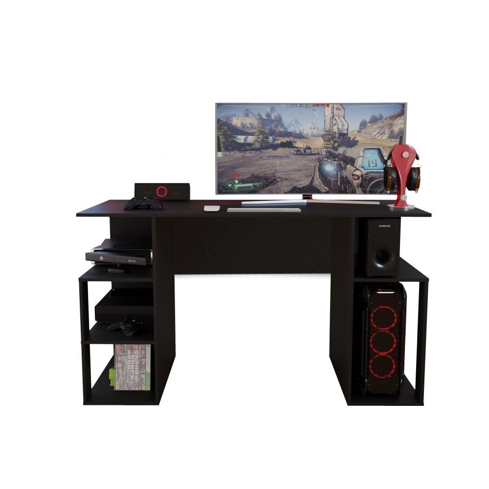 Mesa Para Computador Gamer Somália Preto-Casa Mobilia