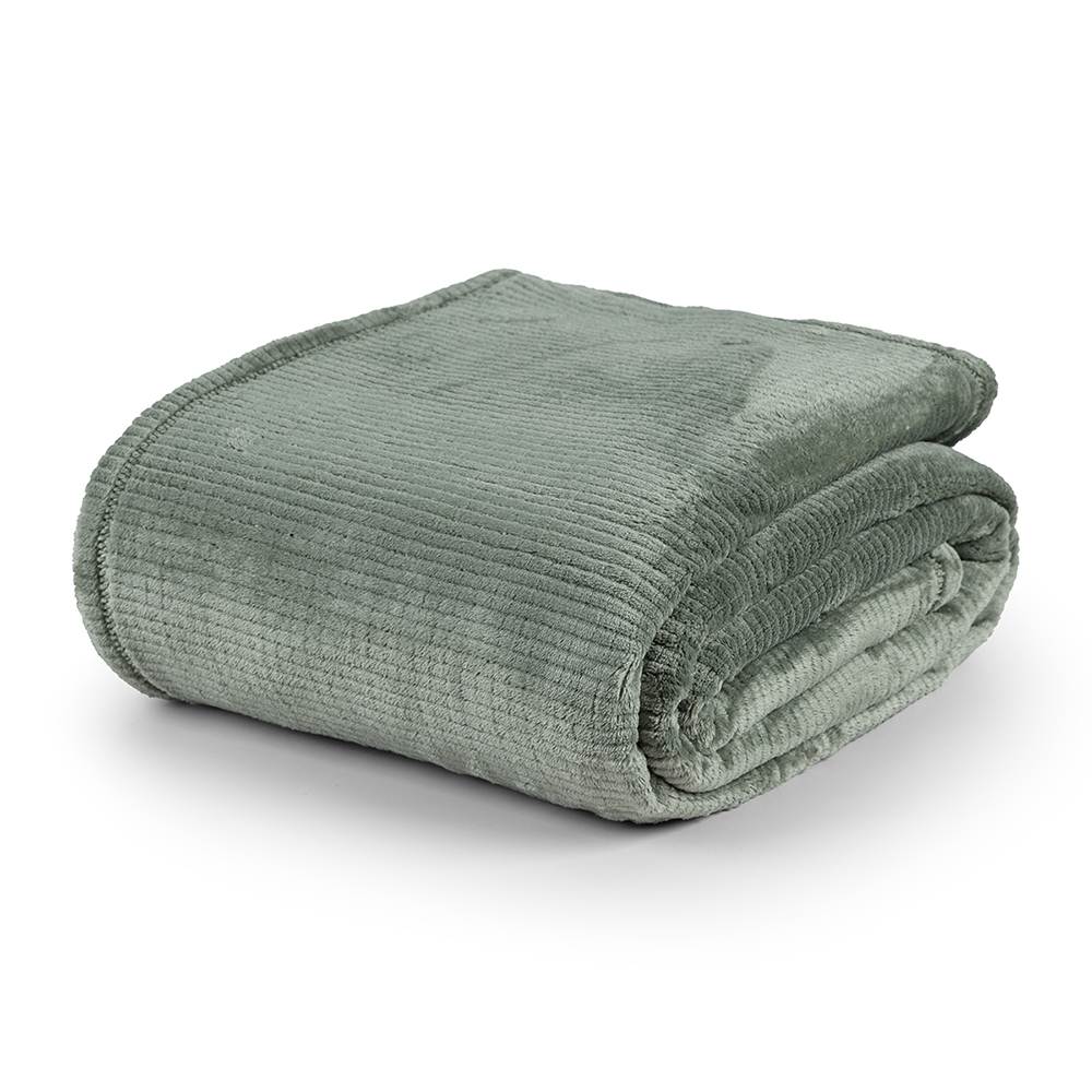 Cobertor Queen Dublin Manta Flannel Ultrasoft - Verde Louro