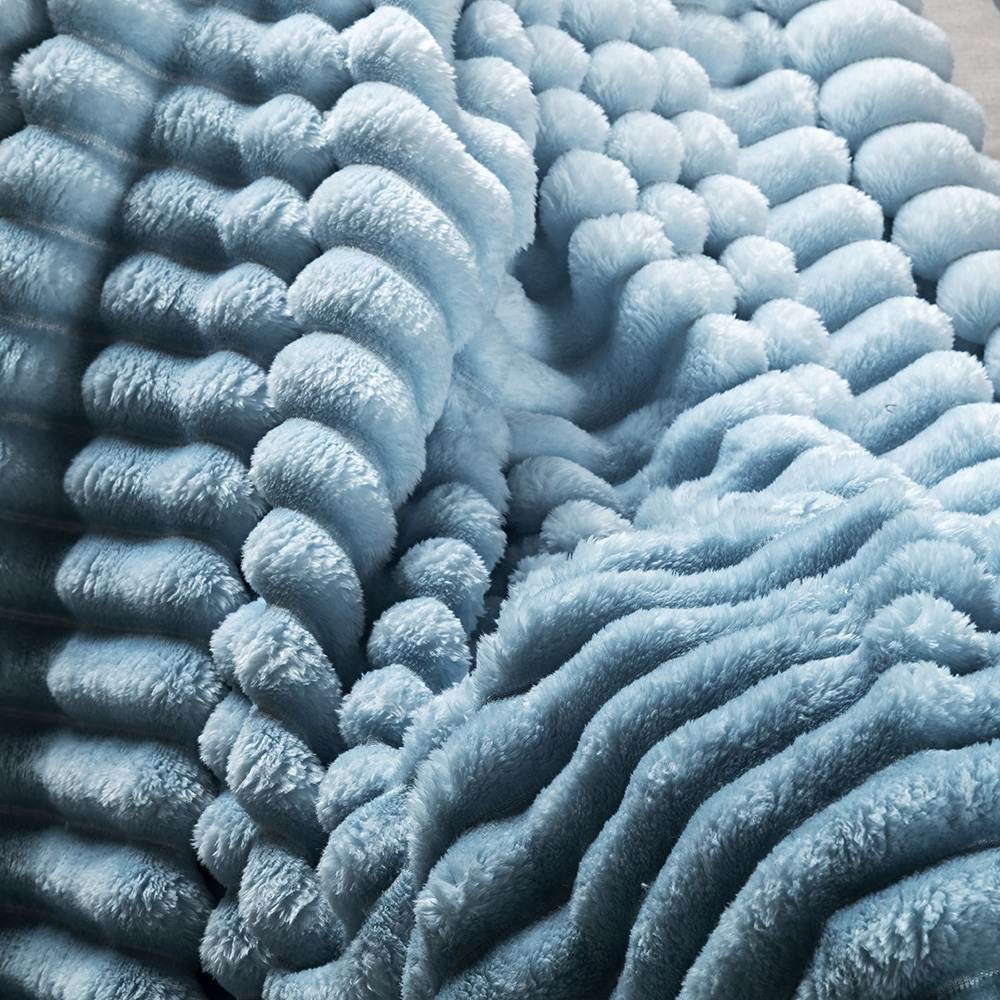 Cobertor Queen Fluffy Manta Flannel Ultrasoft - Acqua