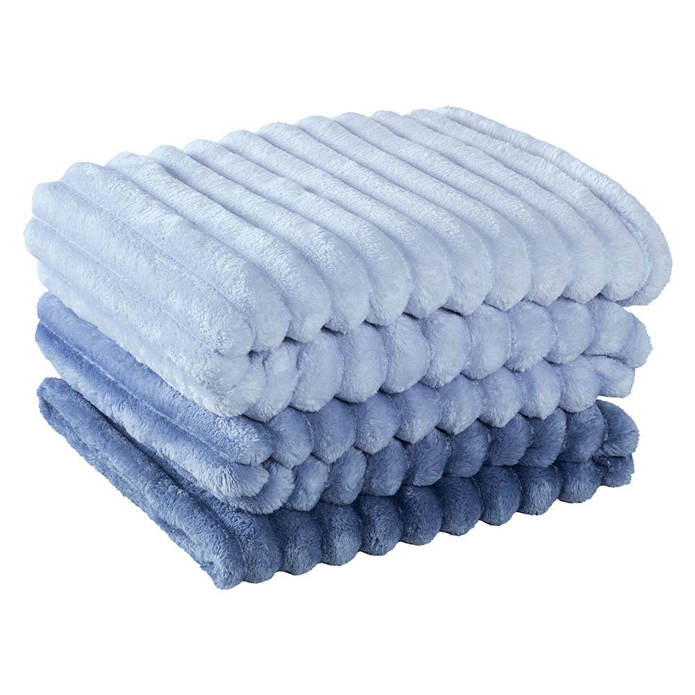 Cobertor Queen Fluffy Manta Flannel Ultrasoft - Sky Azul