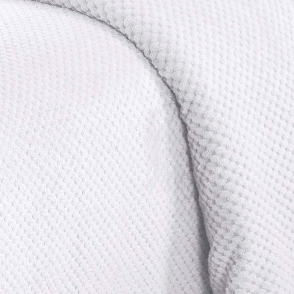 Cobertor Queen Popcorn Manta Flannel Extra Macia - Branco