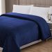 Cobertor Queen Popcorn Manta Flannel Extra Macia - Marinho