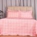 Cobre Leito Casal Padrão Classic Estampado 160 Fios 3 Peças - Grid Rose