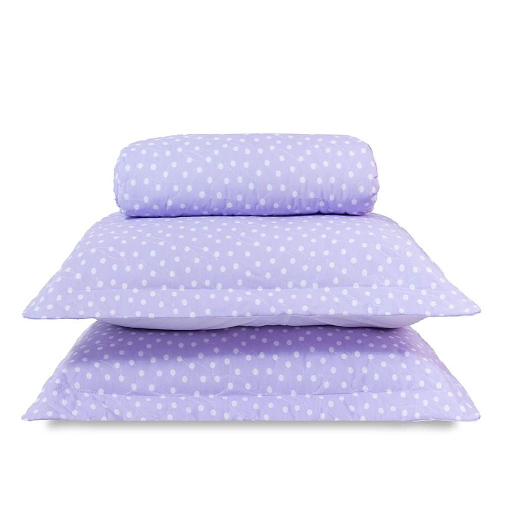 Cobre Leito Casal Padrão Classic Estampado 160 Fios 3 Peças - Poa Lilas