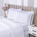 Cobre Leito Casal Padrão Milão Dupla Face Micropercal 200 Fios 3 Peças - Branco