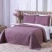 Cobre Leito Casal Padrão Milão Dupla Face Micropercal 200 Fios 3 Peças - Rose Cassis