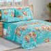 Cobre Leito Casal Padrão Naturale Dupla Face Micropercal 200 Fios 3 Peças - Jasmine