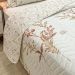 Cobre Leito King Confort Print Micropercal 300 Fios Toque de Algodão 3 Peças - Flores Damasco
