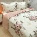Cobre Leito King Confort Print Micropercal 300 Fios Toque de Algodão 3 Peças - Flores Rose