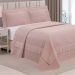 Cobre Leito King Majestic Bordado Inglês Micropercal 300 Fios Toque de Algodão 3 Peças - Malva