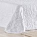 Cobre Leito Queen Bouti Mavie Floral Micropercal 180 Fios 3 Peças - Branco