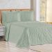 Cobre Leito Queen Bouti Mavie Floral Micropercal 180 Fios 3 Peças - Verde Malva