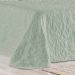 Cobre Leito Queen Bouti Mavie Floral Micropercal 180 Fios 3 Peças - Verde Malva