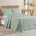 Cobre Leito Queen Bouti Mavie Geométrico Micropercal 180 Fios 3 Peças - Verde Malva