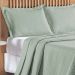 Cobre Leito Queen Bouti Mavie Geométrico Micropercal 180 Fios 3 Peças - Verde Malva