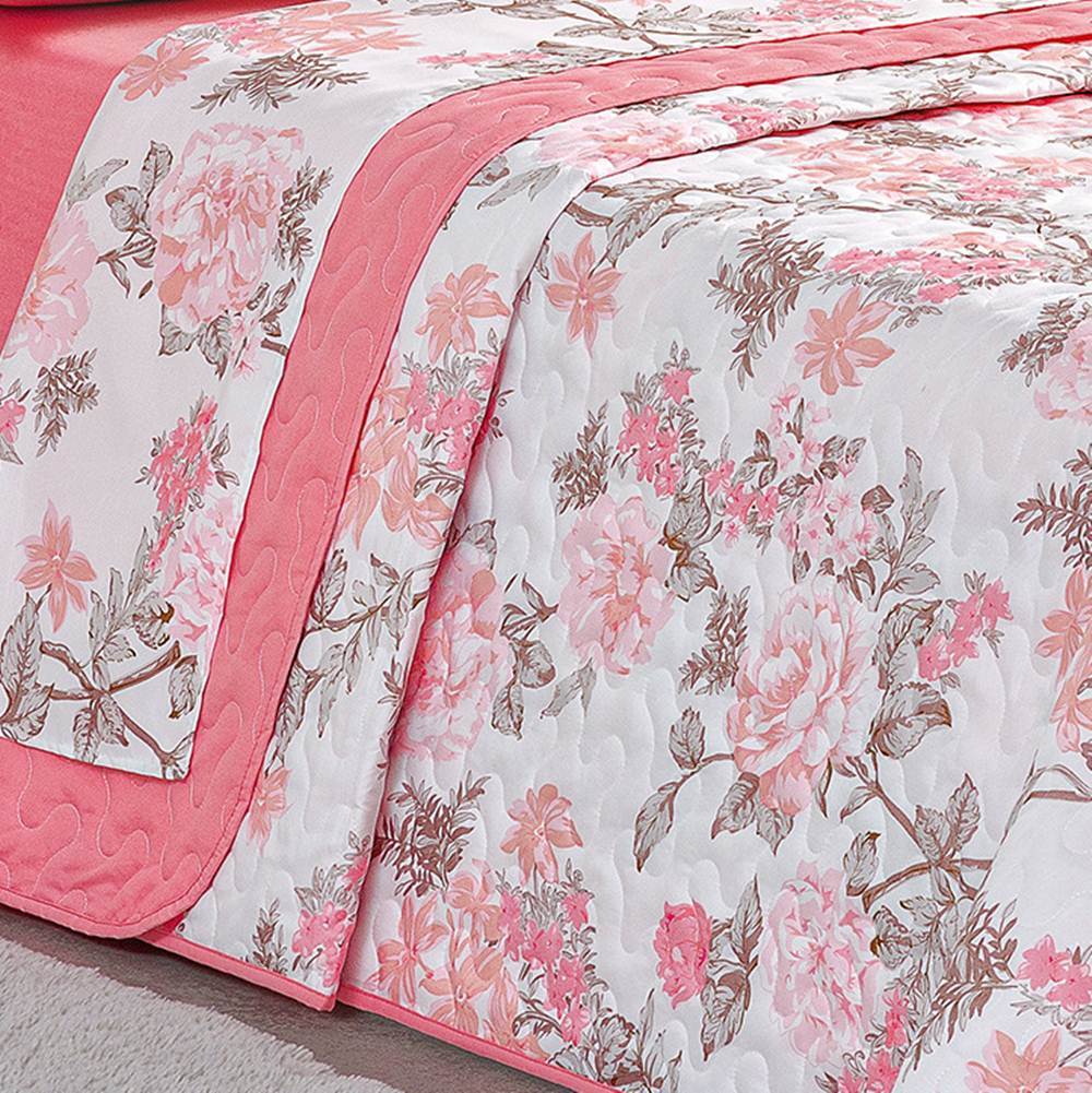 Cobre Leito Queen Naturale Dupla Face Micropercal 200 Fios 3 Peças - Serene