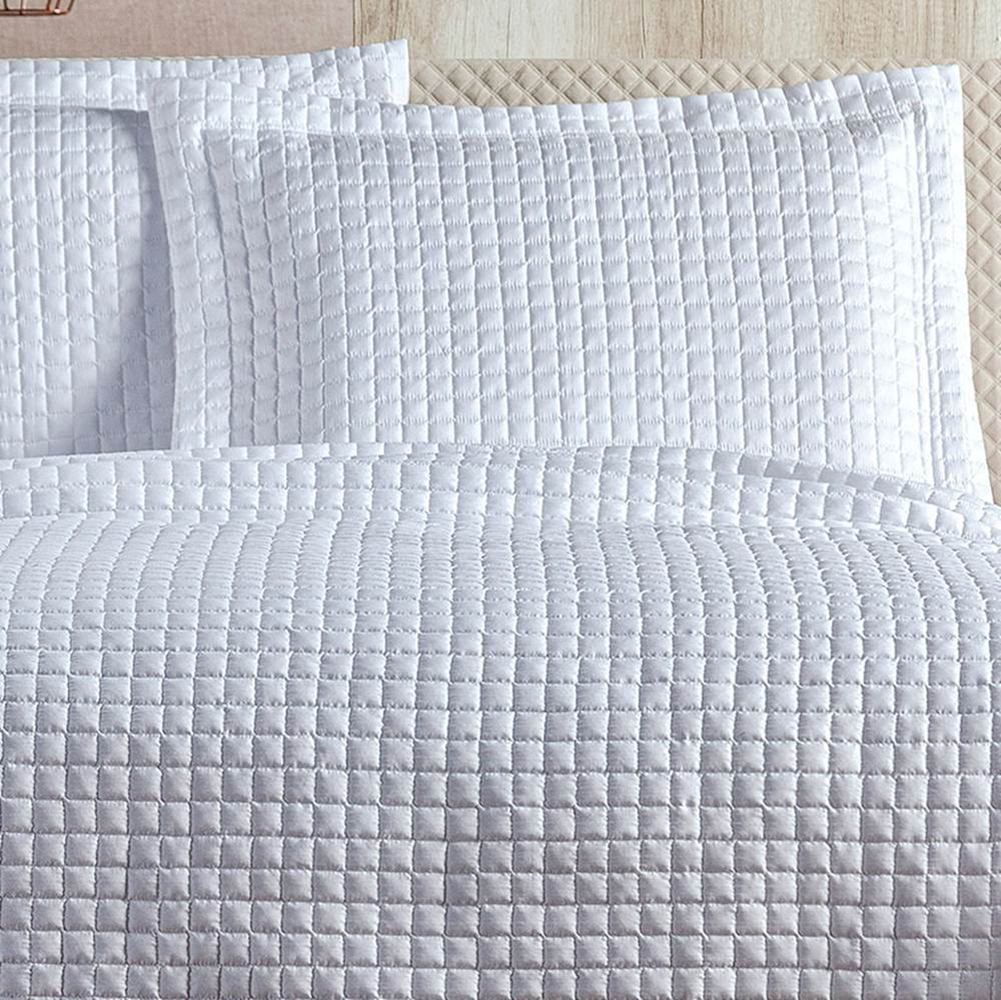 Cobre Leito Queen Plata Percal 200 Fios 3 Peças - Branco
