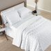 Cobre Leito Queen Poppy Dupla Face Micropercal 300 Fios 3 Peças - Branco