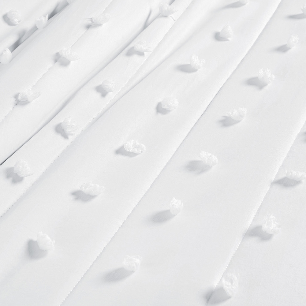 Cobre Leito Queen Poppy Dupla Face Micropercal 300 Fios 3 Peças - Branco