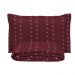 Cobre Leito Solteiro Heitor Bordado Hipercal 400 Fios 2 Peças - Vermelho Marsala