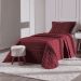 Cobre Leito Solteiro Heitor Bordado Hipercal 400 Fios 2 Peças - Vermelho Marsala