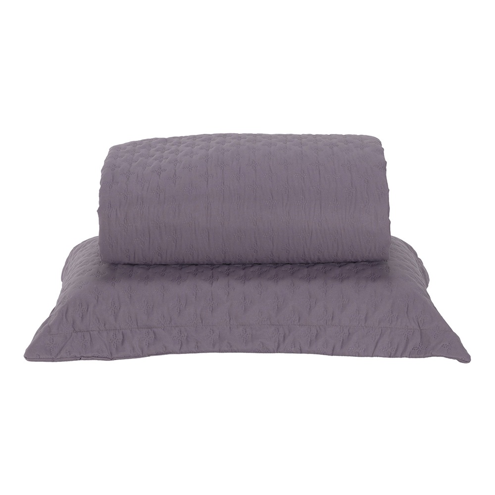 Colcha Cobre Leito Solteiro Milão Dupla Face Micropercal 200 Fios 2 Peças - Lavanda