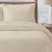 Colcha Queen Analu Micropercal 300 Fios Dupla Face Texturizado 3 Peças - Bege