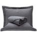 Colcha Queen Analu Micropercal 300 Fios Dupla Face Texturizado 3 Peças - Chumbo