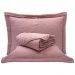 Colcha Queen Analu Micropercal 300 Fios Dupla Face Texturizado 3 Peças - Malva