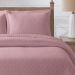 Colcha Queen Analu Micropercal 300 Fios Dupla Face Texturizado 3 Peças - Malva